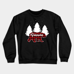 Buffalo Red Plaid Gramma Bear Matching Family Christmas Crewneck Sweatshirt